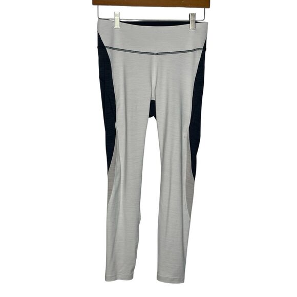 Outdoor Voices Womens Techsweat 7/8 Zoom Leggings Medium White Gray Colorblock - Picture 1 of 4